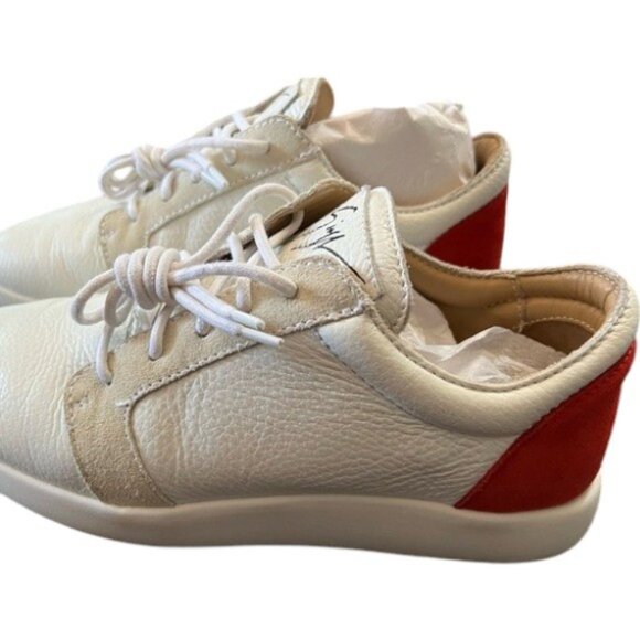 Giuseppe Zanotti signature white red sneakers size6.5 - Picture 4 of 8
